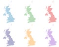 Maps of Great Britain on simple cross stitch