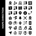 Maps icon set include map,search,position,alert,delete,add,marker,pointer,route,road,navigation,globe,chat,pin,road,phone,signal,