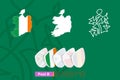 Maps of Ireland in three versions for rugby international championship