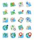 Maps & Navigation Icons - Set 2 Royalty Free Stock Photo