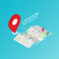 Maps & Navigation location,mobile application isometric vectorMaps & Navigation location,map paper isometric vector