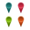 Maps navigation with red and blue color point markers and compass design background, vector illustration Royalty Free Stock Photo