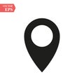 Maps pin. Location pin. Location map icon. Pin icon vector isolated on white background Royalty Free Stock Photo