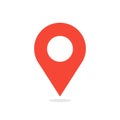Maps pin. Red location pin. Location map icon. Pin icon  isolated on white background Royalty Free Stock Photo