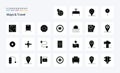 25 Maps Travel Solid Glyph icon pack