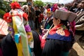 Mapuche machi performing a traditional prayer