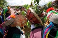 Mapuche machis community in traditional ceremony