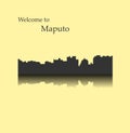 Maputo, Mozambique city silhouette