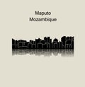 Maputo, Mozambique city silhouette