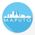 Maputo Mozambique Flat Icon Skyline Silhouette Design City Vector Art Logo.