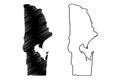 Maputo Province Provinces of Mozambique, Republic of Mozambique map vector illustration, scribble sketch Maputo map