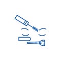 Maquillage line icon concept. Maquillage flat vector symbol, sign, outline illustration.