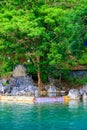 Maquinit Hot Spring at Busuanga island near Coron town, tropical swimming pools, Palawan, Philippines