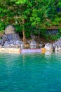 Maquinit Hot Spring at Busuanga island near Coron town, tropical swimming pools, Palawan, Philippines