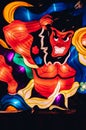 Aomori, JAPAN - Giant illuminated lantern Nebuta lantern float in Nebuta Warasse, Aomori, Japan