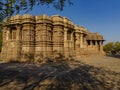 Back side view of sun temple Modhera  built in 1026 AD by King Bhimdev of the Solanki dynasty.Mehsana district, Gujarat Royalty Free Stock Photo