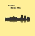 Mar del Plata, Argentina city silhouette
