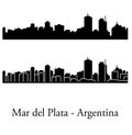 Mar del Plata, Argentina city silhouette