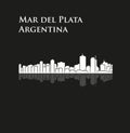 Mar del Plata, Argentina city silhouette