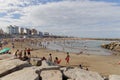 Mar del Plata, Argentina - January 15th, 2024: Stella Maris Beach in Mar del Plata