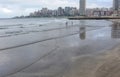 Mar del Plata marine landscape Beach , skyscrapers , sea , and sky