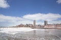 Mar del Plata skyline Skyscrapers , Sea and Sky Royalty Free Stock Photo