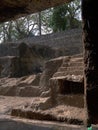 Jogeshwari rock-cut cave, Mumbai picture showing pillared Verandah on the Southern side. Mumbai