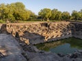 Kunda, the reservoir at Sun Temple, Modhera Mehsana district, Gujarat Royalty Free Stock Photo