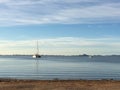 Calm sunrise in the Mar Menor of Murcia.