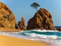 Mar Menuda beach in Tossa de Mar, Catalonia, Spain Royalty Free Stock Photo