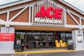 Mar 1, 2020 Mountain View / CA / USA - Ace Hardware store in San Francisco Bay Area; ACE Hardware is the world`s largest hardware Royalty Free Stock Photo