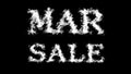 Mar Sale cloud text effect black isolated background