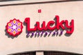 Mar 30, 2020 Sunnyvale / CA / USA - Lucky California logo on the supermarket facade; Lucky Stores is rebranding all of its San