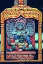 Wooden craft showing Hindu goddess sculpture on Wooden Cart for Rath Yatra Orissa