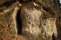 Mara`s chamber sand caves in Latvia Royalty Free Stock Photo