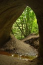 Mara`s chamber sand caves in Latvia Royalty Free Stock Photo