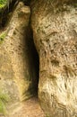 Mara`s chamber sand caves in Latvia Royalty Free Stock Photo