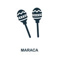 Maraca icon. Simple element from musical instruments collection. Creative Maraca icon for web design, templates