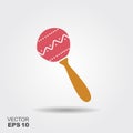 Maraca icon vector illustration Royalty Free Stock Photo