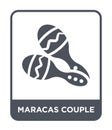 maracas couple icon in trendy design style. maracas couple icon isolated on white background. maracas couple vector icon simple Royalty Free Stock Photo