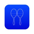 Maracas icon blue vector Royalty Free Stock Photo