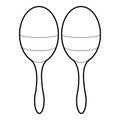 Maracas icon, outline style