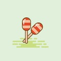 Maracas musical equipment icon vector illustration