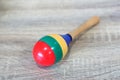 Maracas on the wood table