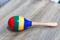 Maracas on the wood table