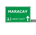 MARACAY road sign isolated on white