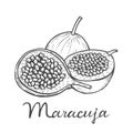 Maracuja passion fruit Royalty Free Stock Photo