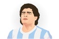 Diego Maradona was an Argentine professional football player. Royalty Free Stock Photo