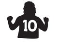 Maradona silhouette for your hobby collection of pictures at home, office and more