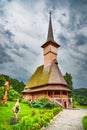 Maramures, Romania - Traditional wooden church in Barsana Royalty Free Stock Photo